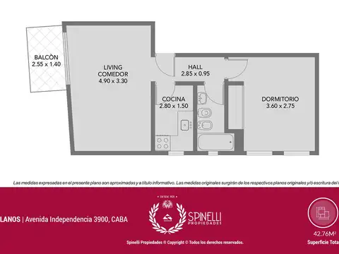 Departamento en Venta de 2 ambientes
