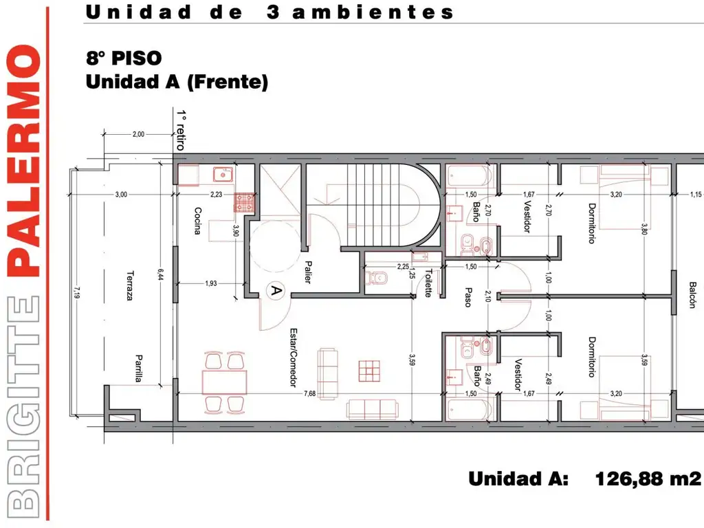 PREVENTA! DEPTOS 2, 3 Y 4 AMBIENTES, PALERMO HOLLY - Foto 18