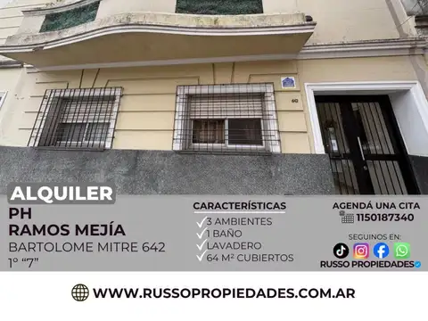 PH en Alquiler en Ramos Mejia, Partido de La Matanza
