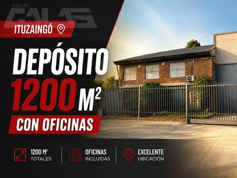 Depósito en Venta 600 m² Cubiertos sobre Lote de 1.200 m² en Ituzaingó Sur