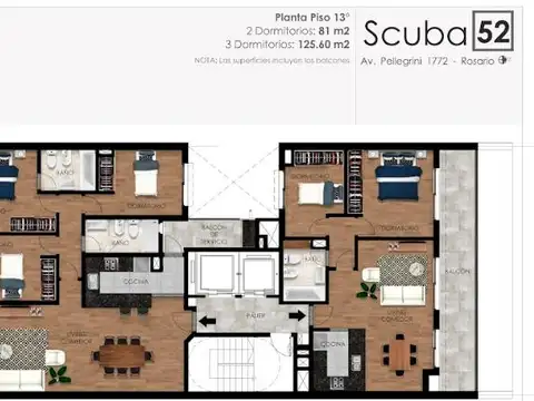 Venta - Pellegrini 1700. 3 dormitorios con balcón