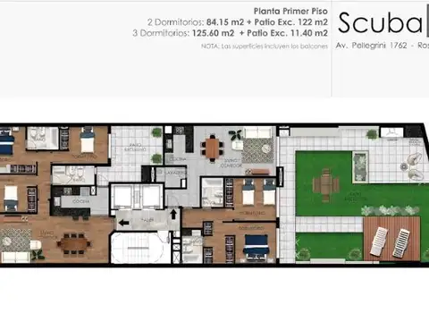 Departamento 6 ambientes con 2 baños