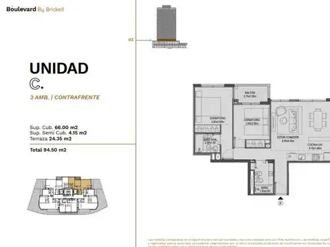 Departamento 3 ambientes en VENTA en Tigre