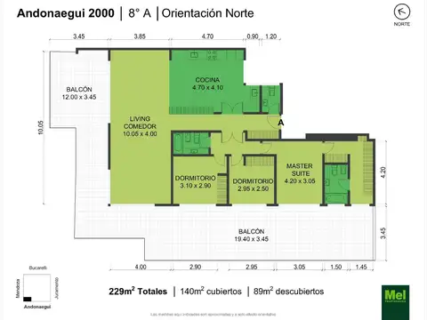 Andonaegui 2000, Piso 8