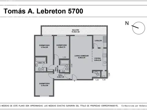 Departamento 4 ambientes con 2 baños