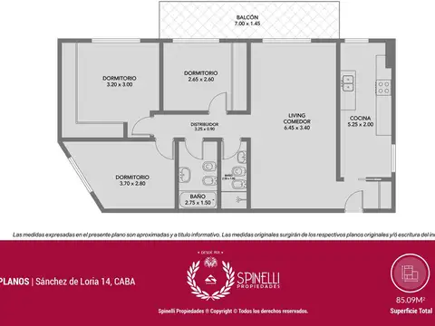 Departamento 4 ambientes con 2 baños