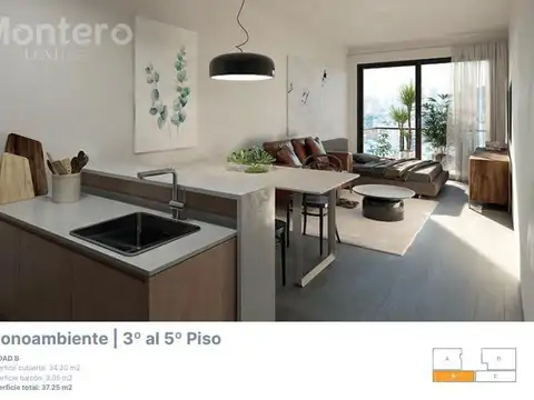 Venta Departamento monoambiente en  Almagro