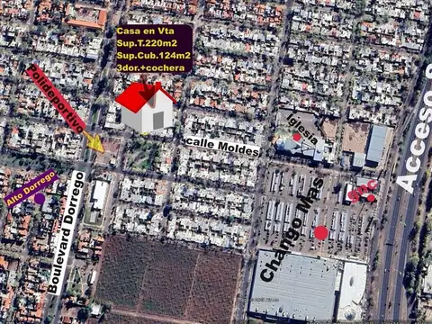 Casa BIEN UBICADA.220/124m2, calle Moldes, Aday.Chango Mas.