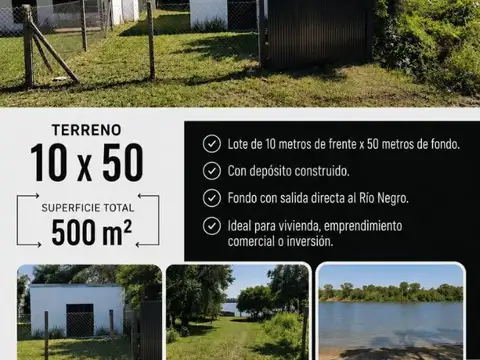 Oportunidad terreno con fondo al Río Negro. Feldman 667