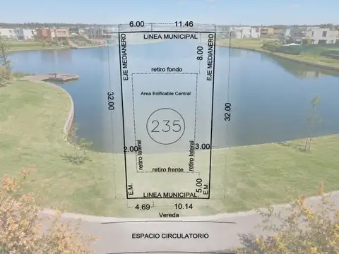 Terreno en Venta 32  mts Fondo