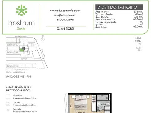 VENTA 1 DORMITORIO NOSTRUM GARDEN PRADO