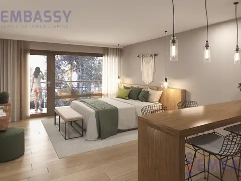 Departamento Monoambiente con 1 baño