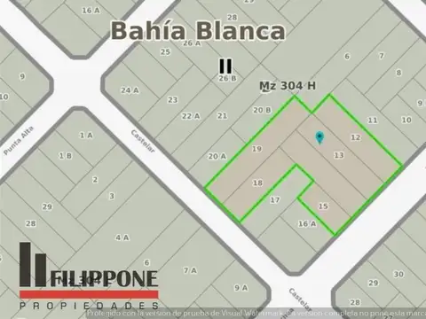 Terreno en Venta 10  mts Frente