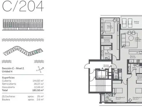 Departamento en Venta de 4 ambientes