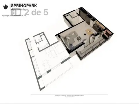 Departamento en Venta de 2 ambientes