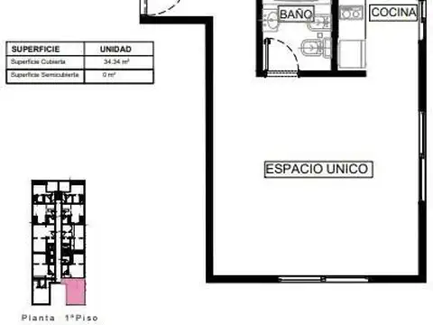 Departamento en Venta de Monoambiente