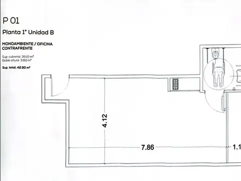 SAN MARTÍN – STUDIO CON ONDA, APTO PROFESIONAL