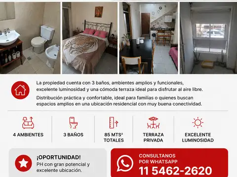 PH EN VENTA EN VILLA DEL PARQUE. SANTA RITA.