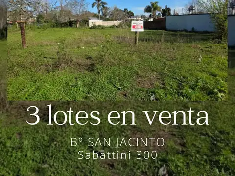 3 LOTES EN VENTA Barrio San Jacinto