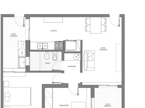 Depto Tipo Casa en Venta al Oeste