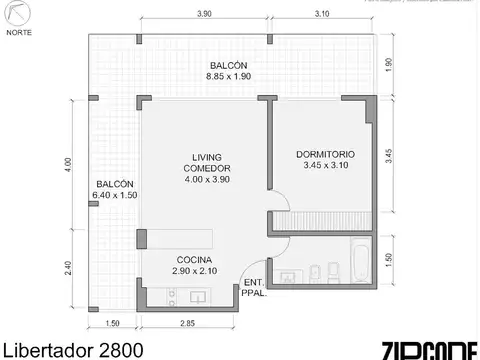 Departamento en Venta de Monoambiente