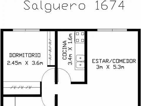 Departamento en Venta de 2 ambientes