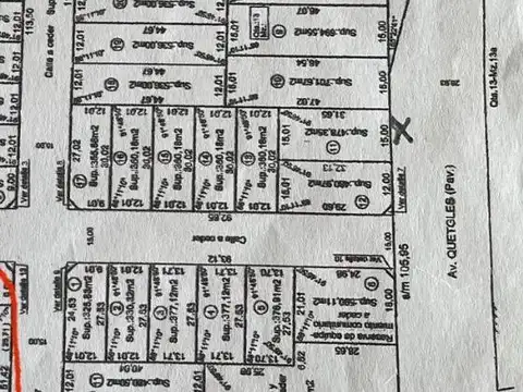 LOTE SOBRE CALLE AUBAIN C/ECHEVERRIA