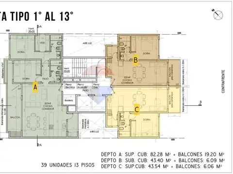 Departamento 3 ambientes con 2 baños