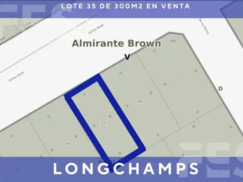 Terreno en Venta 12  mts Frente