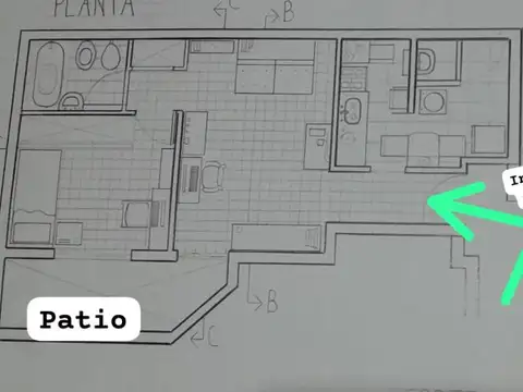 Departamento en Venta de 2 ambientes