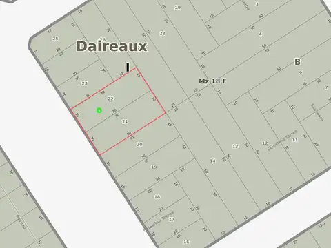 Terreno en Venta 20  mts Frente