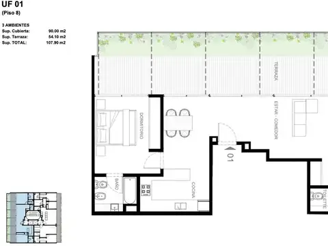 Departamento en el emprendimiento Be Home Bajo Belgrano