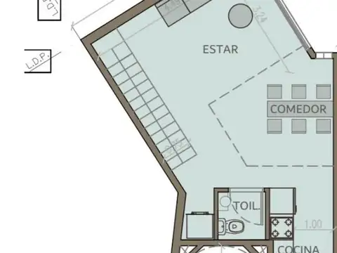 Departamento en Venta de 2 ambientes