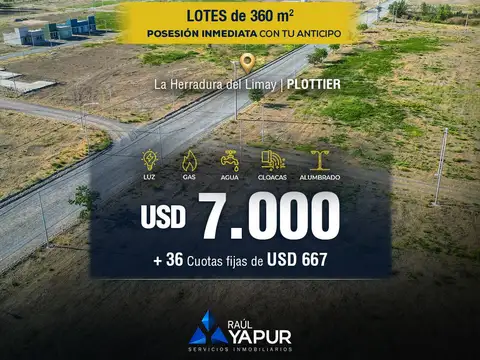TERRENO EN VENTA, LA HERRADURA DEL LIMAY, PLOTTIER