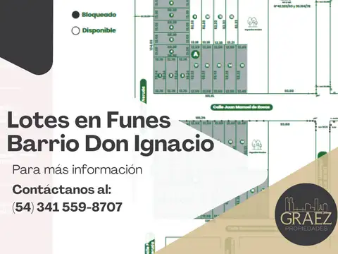 LOTE TERRENO VENTA en Funes, Don Ignacio, Jose Ingenieros 6000