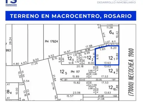 Ideal Constructoras! Terreno 100% canje, edificación en altura centro Rosario!