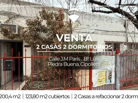 VENTA DE CASA BARRIO LUIS PIEDRA BUENA CIPOLLETTI