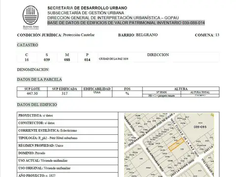 Terreno en Venta 10  mts Fondo