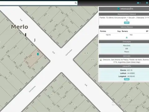 Terreno en Venta en San Antonio de Padua, USD 89.000