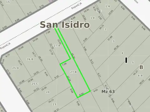 Terreno propio en pulmón de manzana con proyecto aprobado en venta, San Isidro.