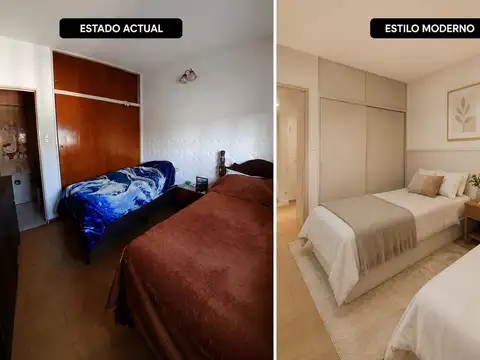 Depto Tipo Casa 3 ambientes con 1 baño