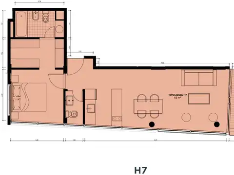 Departamento en Venta en Villa Crespo, USD 168.000