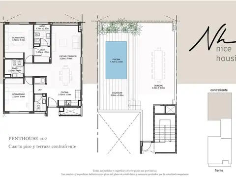 Departamento 3 ambientes con 2 baños