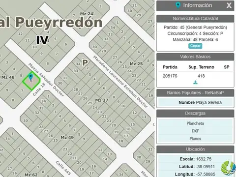Terreno en Venta en Playa Serena, USD 19.900