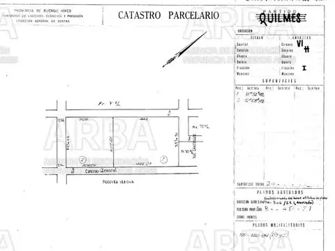 Terreno en Venta 349  mts Fondo