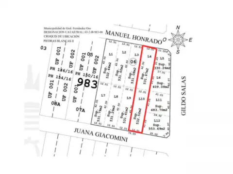 Terreno en Venta en General Fernandez Oro, USD 42.000