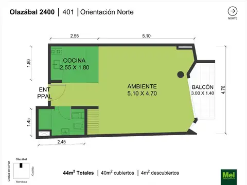 Olazabal 2400, Piso 4