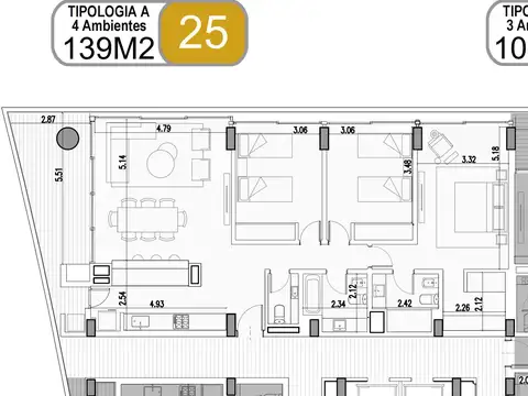 Departamento en Venta de 4 ambientes