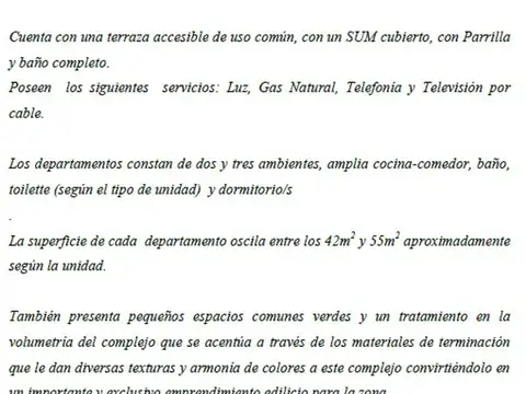POZO ! DEPARTAMENTOS 2 AMBIENTES PLANTA BAJA SIN COCHERA