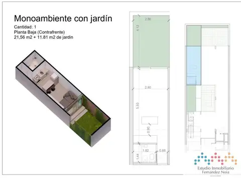 Departamento en Venta de 1 dormitorio